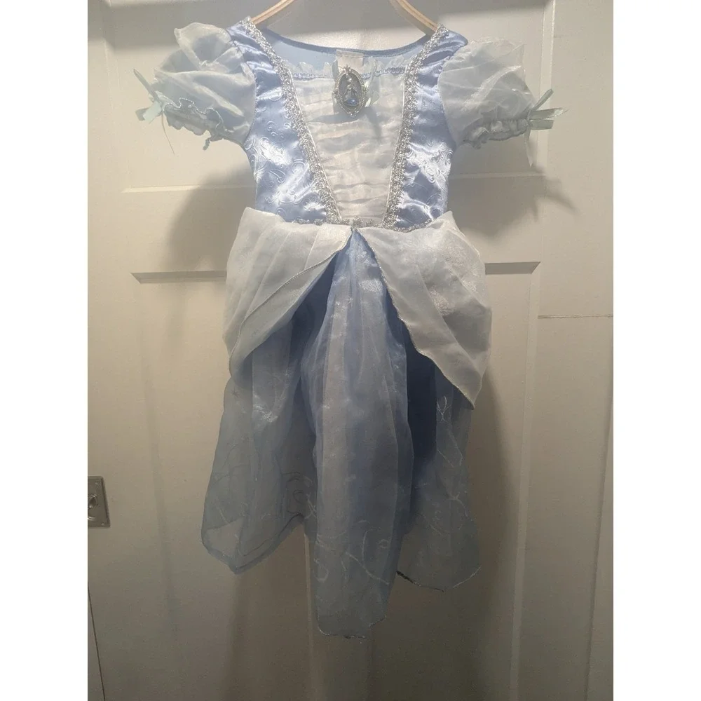 Disney Store Cinderella Dress Costume Halloween Blue Tulle Girls Size 3
